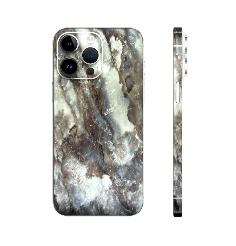Glossy Dark Gray Marble | Phone Skin