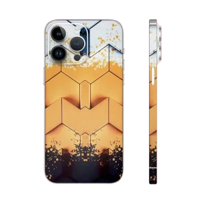 Golden Honeycomb Geometric Phone Skin