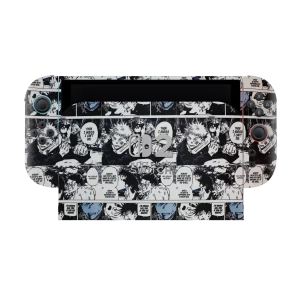 Black and White Manga Comic Nintendo Switch Skin