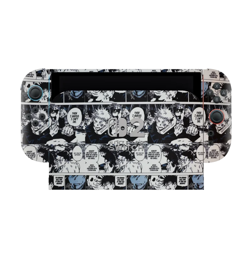 Black and White Manga Comic Nintendo Switch Skin