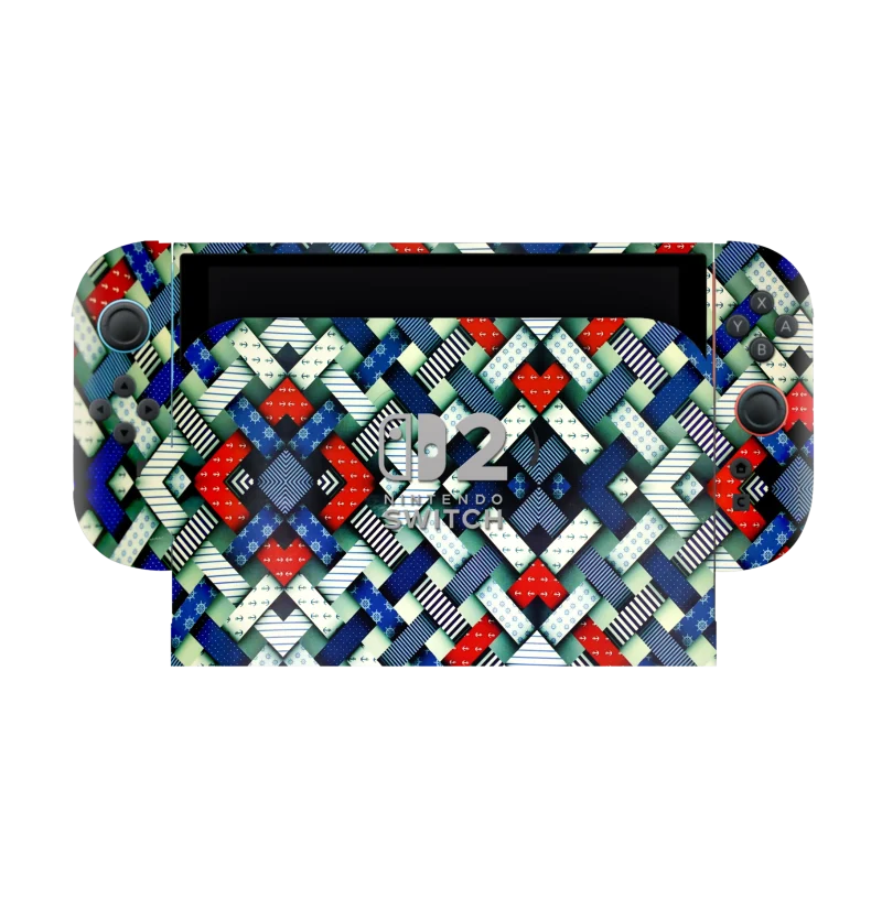 Nautical Patchwork Weave Skin For Nintendo Switch 2