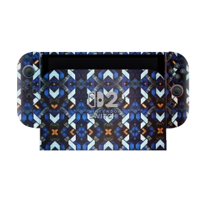 Blue Geometric Mosaic Skins for Nintendo Switch 2