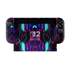 Neon Geometric Skin For Nintendo Switch 2
