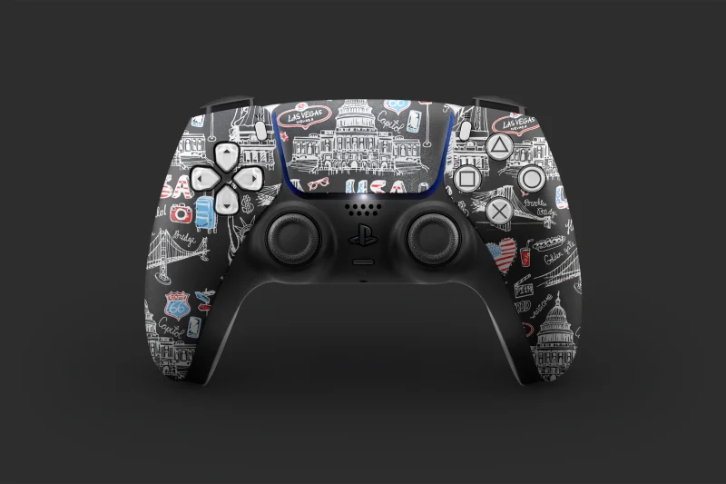 USA Landmark Doodle | Ps5 Controller Skins - Image 2
