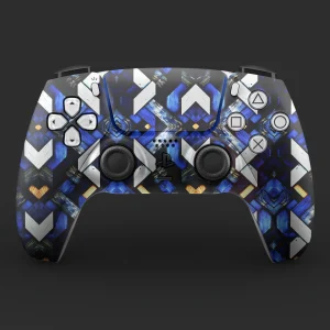 Blue Chevron Mosaic | Ps5 Controler Skins