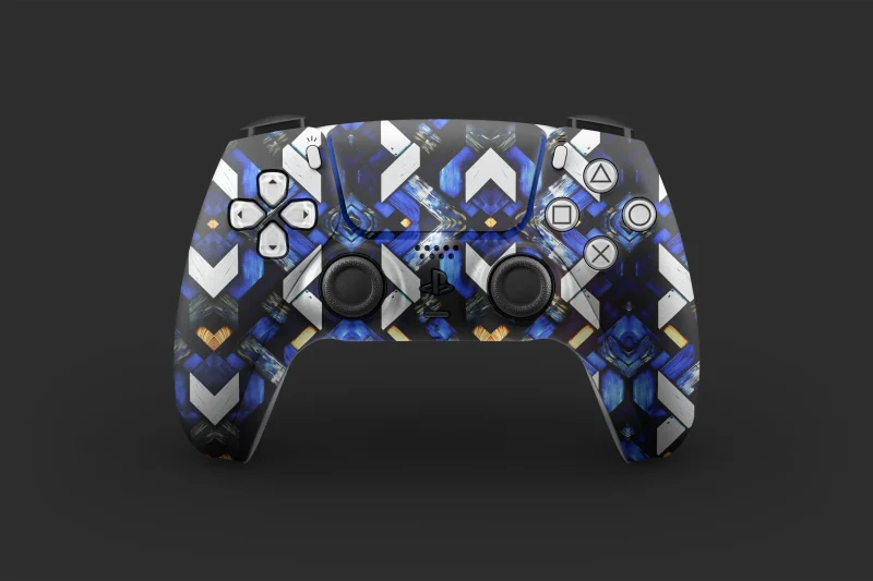Blue Chevron Mosaic | Ps5 Controler Skins