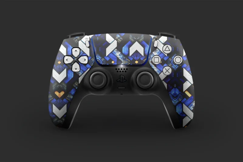 Blue Chevron Mosaic | Ps5 Controler Skins - Image 2