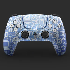 Blue Tech Icons | Ps5 Controller Skins