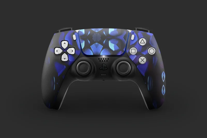 Blue Geometric Spectrum | Ps5 Controller Skins - Image 2