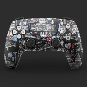 USA Landmark Doodle | Ps5 Controller Skins