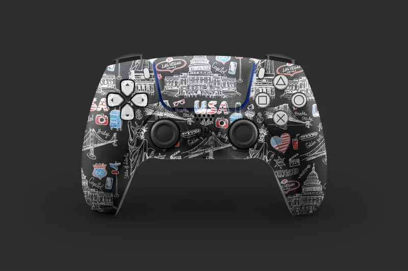 USA Landmark Doodle | Ps5 Controller Skins
