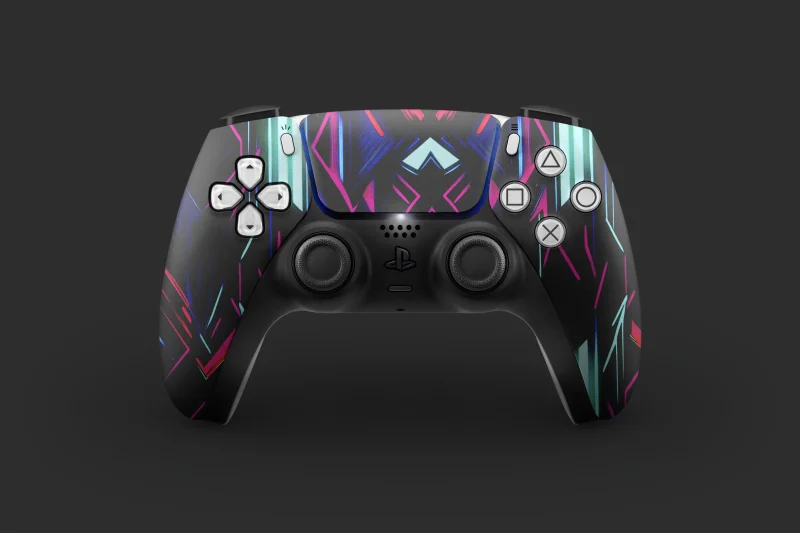 Electric Neon Geometric | Ps5 Controller Skins - Image 2
