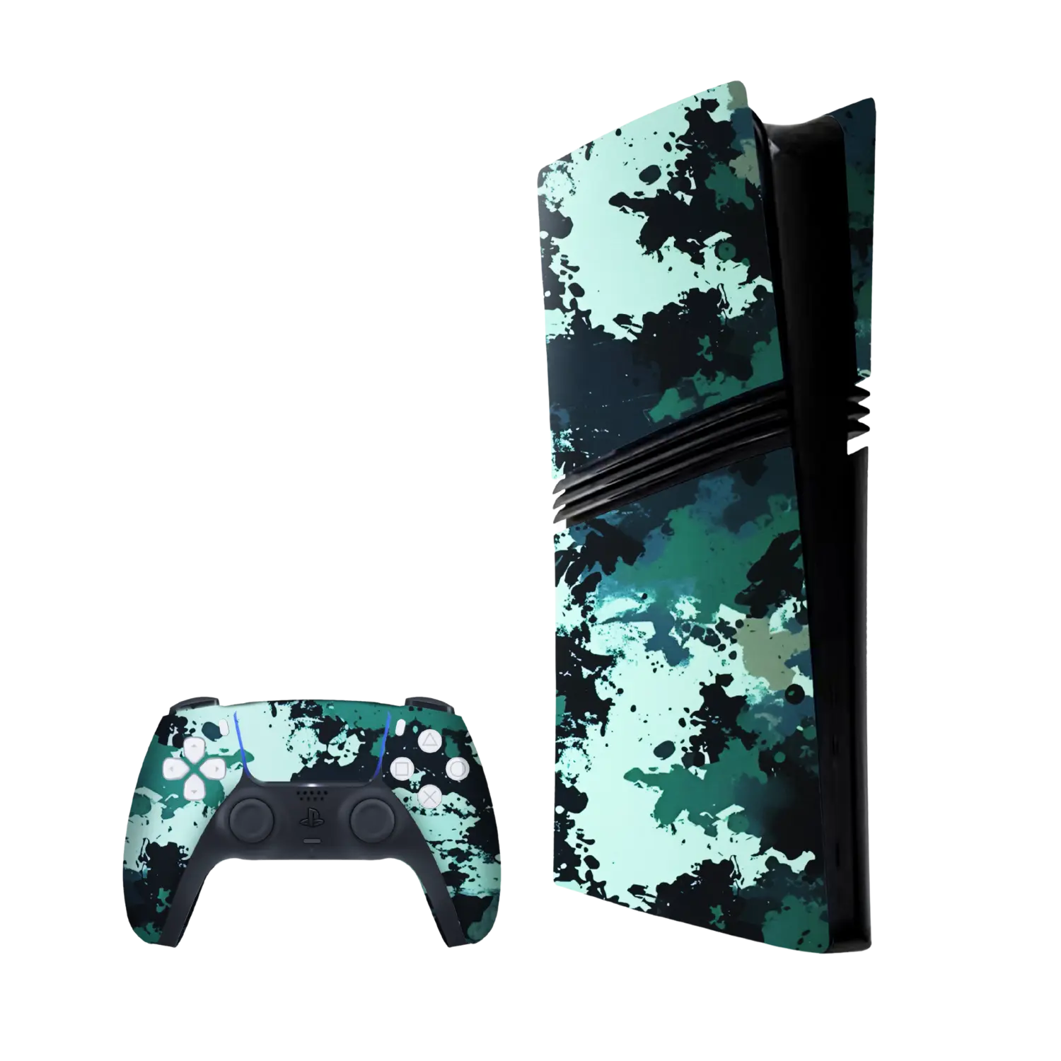 1-1-1.webp Green Splash Skin PlayStation - Image 1
