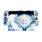 Blue Gold Marble Nintendo Switch Skin Wrap