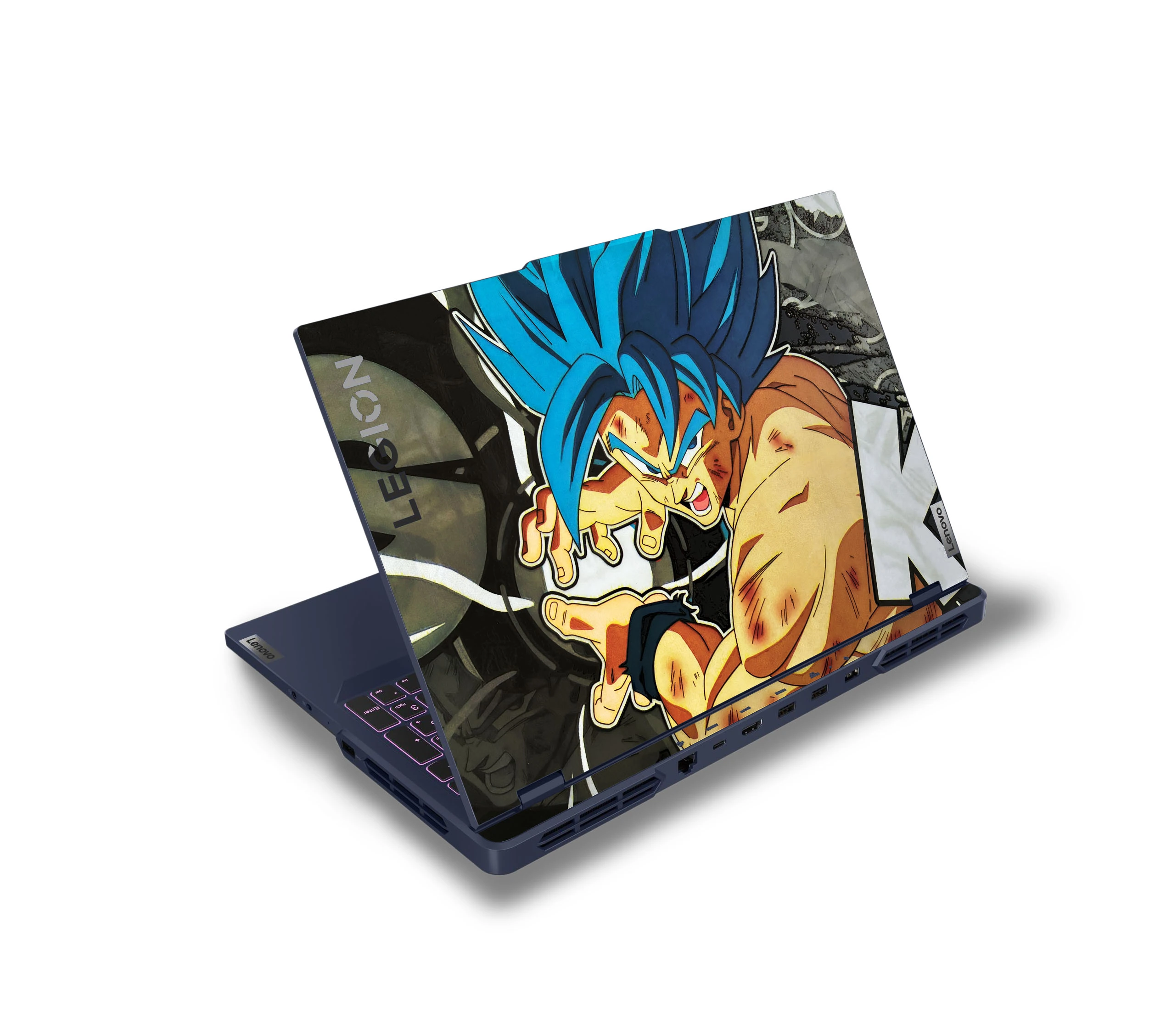 Lenovo-Legion-5-Vinyl-Sck-up-copy.webp Embossed Anime Goku | Laptop Skin - Image 1
