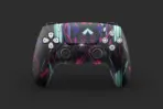 Electric Neon Geometric Ps5 Controller Skin