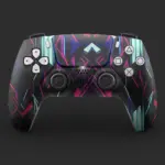Electric Neon Geometric Ps5 Controller Skin