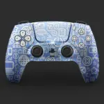 Blue Tech Icons Ps5 Controller Skin