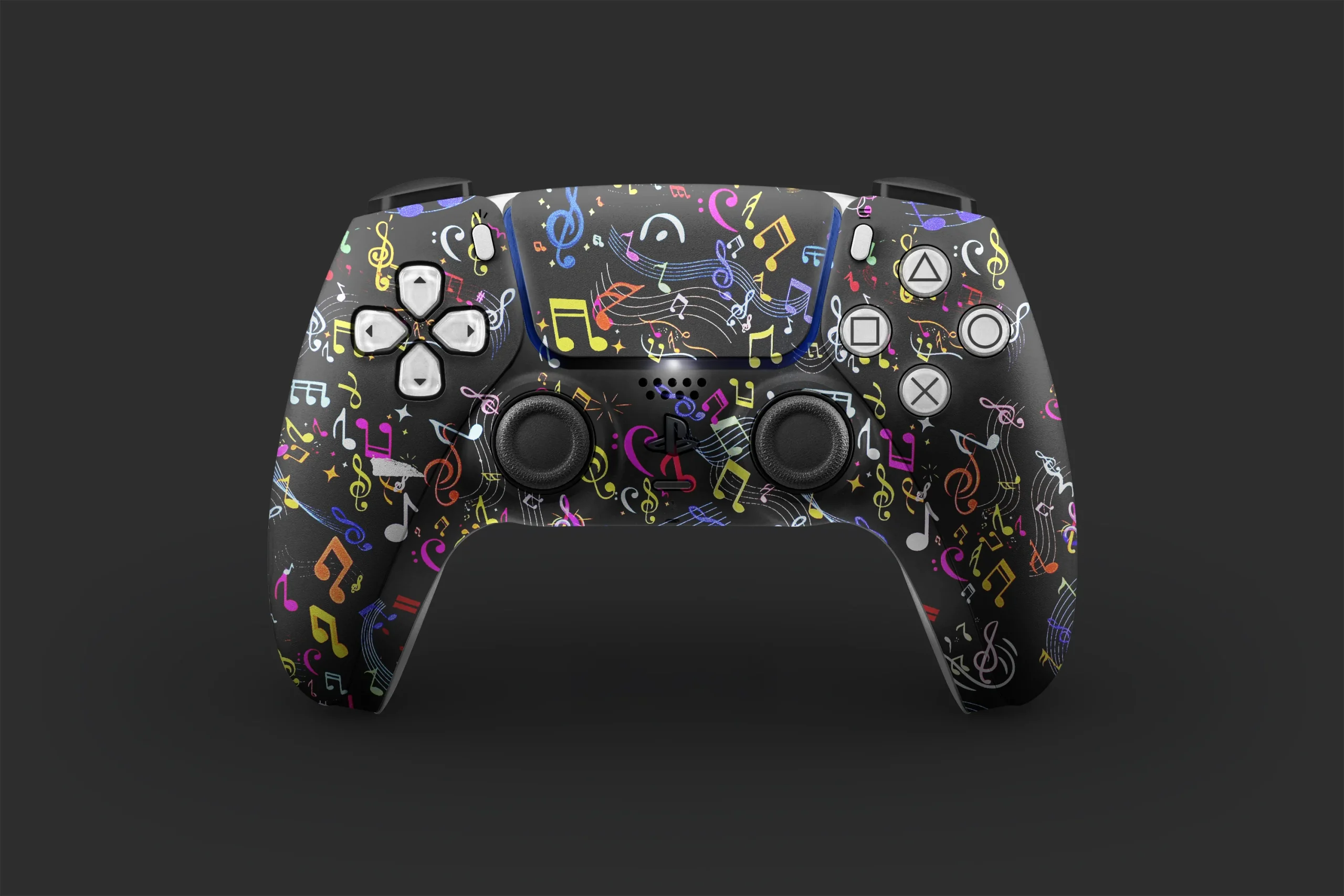 music-full-scaled-1.webp Colorful Musical Notes Ps5 Controller Skins - Image 1