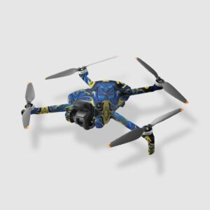 Liquid Neon Waves Skin for DJI Mini 4 Pro