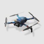 Cracked Stone Blue Skin for DJI Mini 4 Pro Drone  | Abstract Rock Pattern Vinyl Wrap