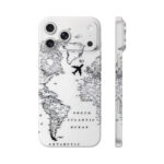 Vintage World Map iPhone 17 Series Skin – Travel Inspired Minimalist Design