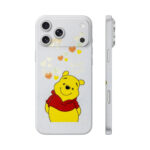 Cute Pooh Bear Hearts Premium Skin Wrap for iPhone Series