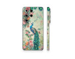 Elegant Peacock Floral Phone Skin Wrap