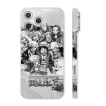 One Piece Anime iPhone 16 Skin | Straw Hat Crew Black & White Phone Wrap for Stylish Protection