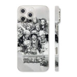 One Piece Anime iPhone 16 Skin | Straw Hat Crew Black & White Phone Wrap for Stylish Protection