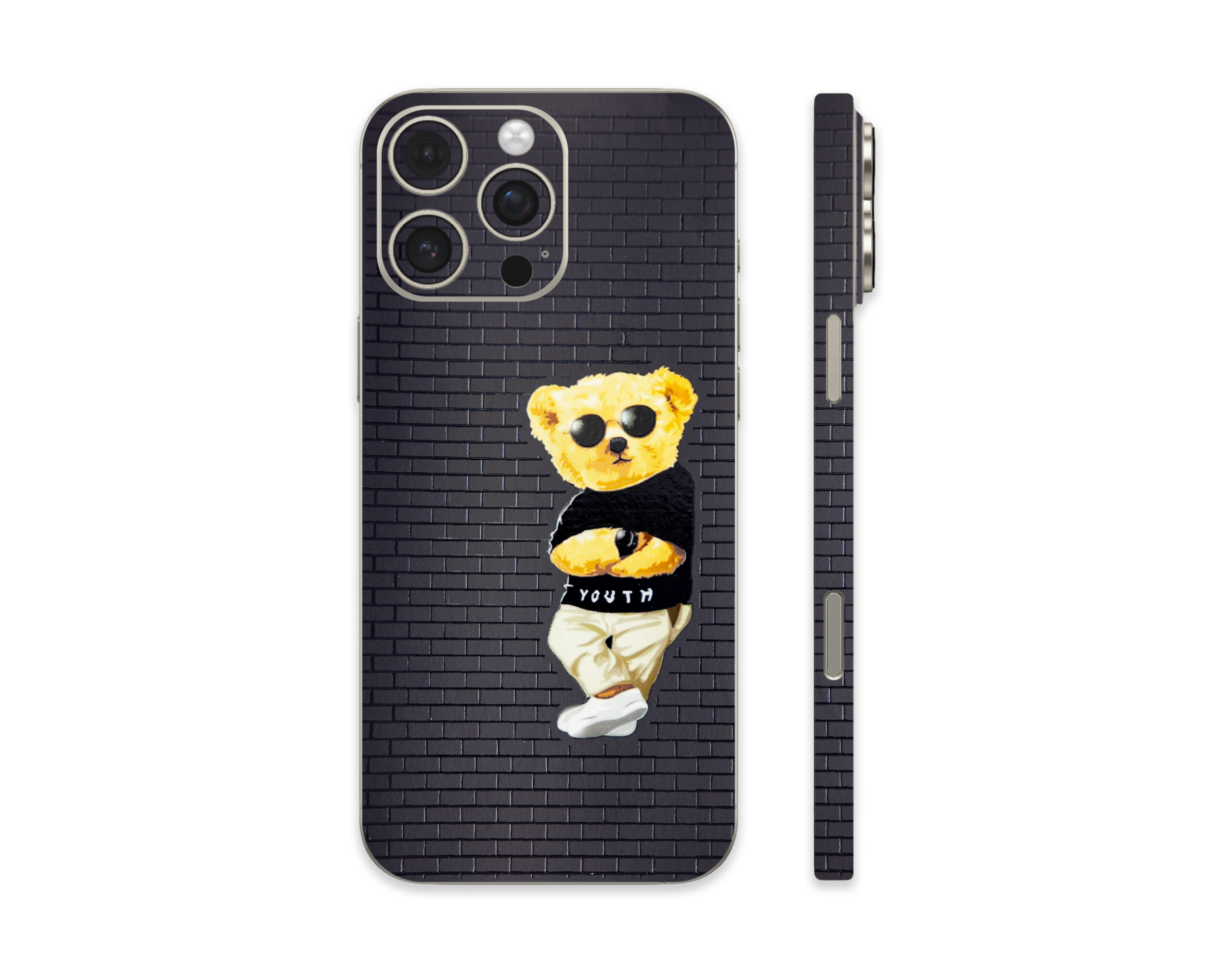 6 Urban Chill Bear – Streetwear Teddy iPhone Skin Wrap - Image 1