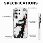 Phantom Drift – Transparent Supercar Ink Splash Mobile Skin Wrap (Limited Edition) - Image 2