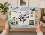 Premium MacBook Skin | Let the Adventure Begin Travel Map Design - Image 2