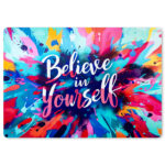 Believe in Yourself – Vibrant Motivational Splash Laptop Skin