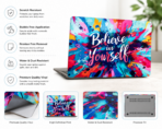 Believe in Yourself – Vibrant Motivational Splash Laptop Skin - Image 3