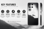 Minimal Mist Mountain Quote Phone Skin - Image 2
