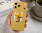 Cute Golden Teddy Bear Skin for iPhone 17 Series – Premium Vinyl Wrap - Image 2