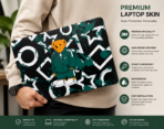 Street Teddy Graffiti Laptop Skin – Premium Vinyl Wrap - Image 2