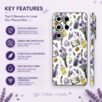 Lavender Bloom Aesthetic Floral Phone Skin - Image 2
