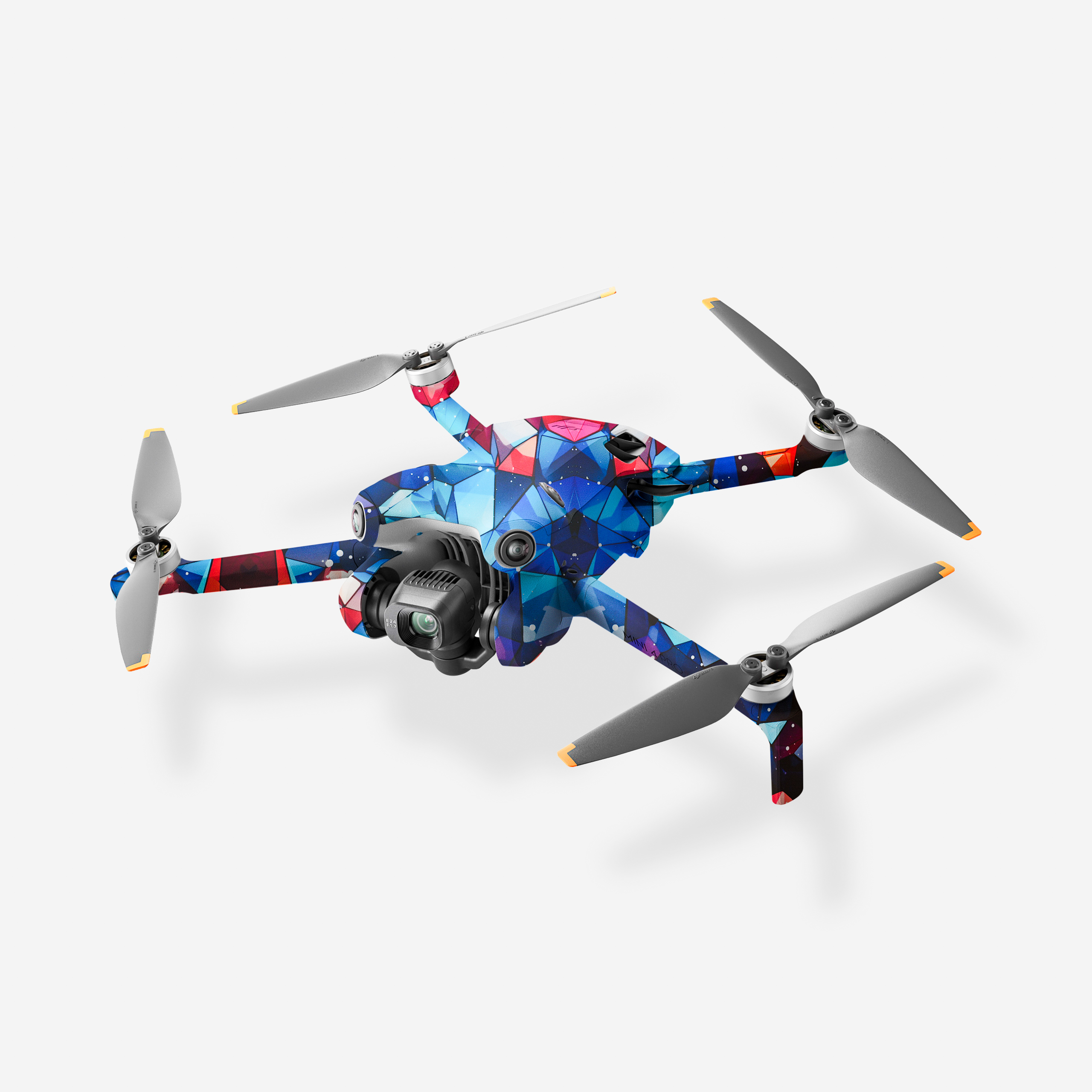 16 Prismatic Nightfall Skin Wrap for DJI Mini 4 Pro | Colorful Geometric Drone Vinyl Decal - Image 1