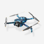DJI Mini 4 Pro Blue Skull Skin Wrap