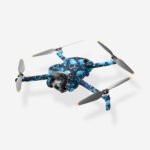 DJI Mini 4 Pro Blue Skull Skin Wrap