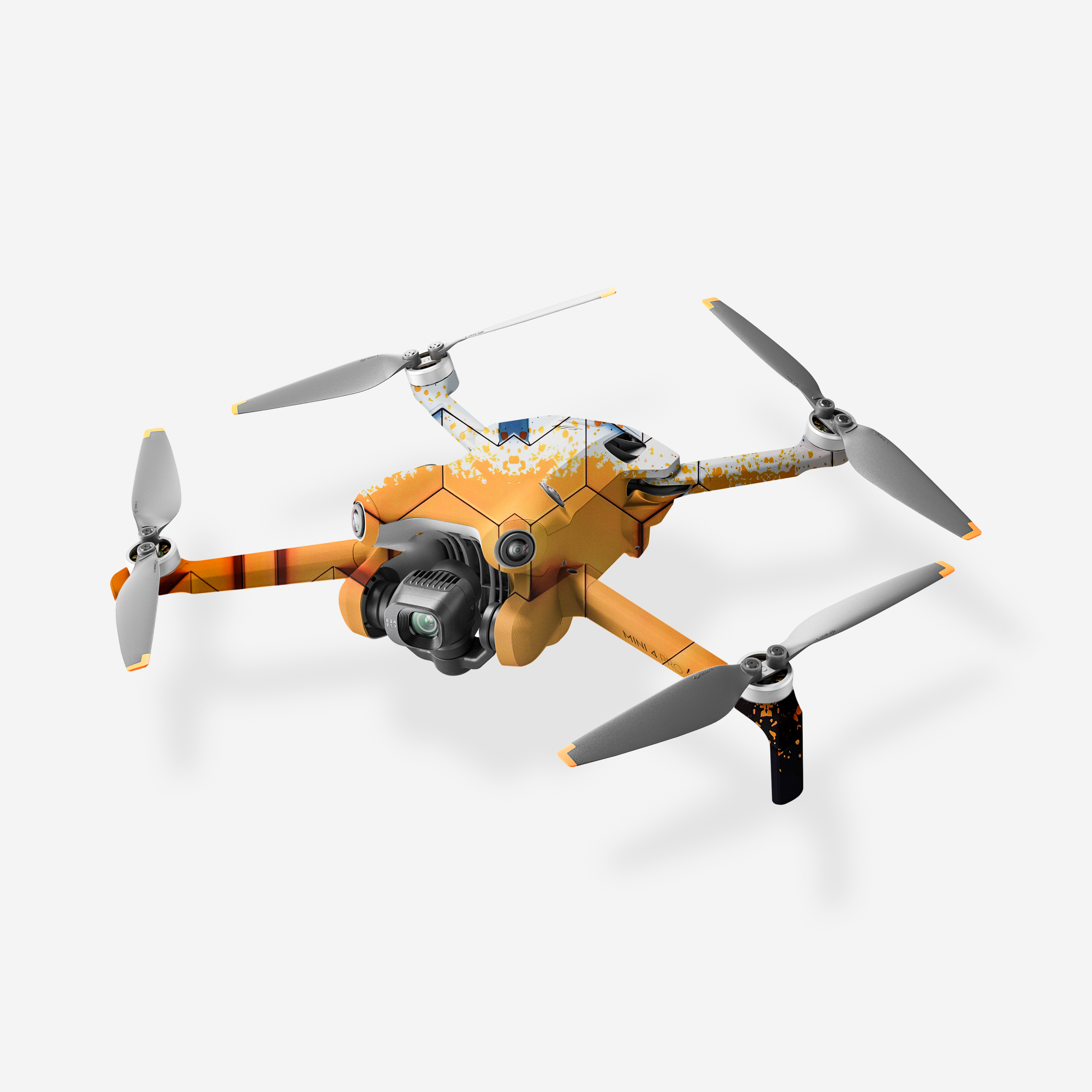 4 Copper Skyline Splash 3M Vinyl Skin Wrap for DJI Mini 4 Pro - Image 1