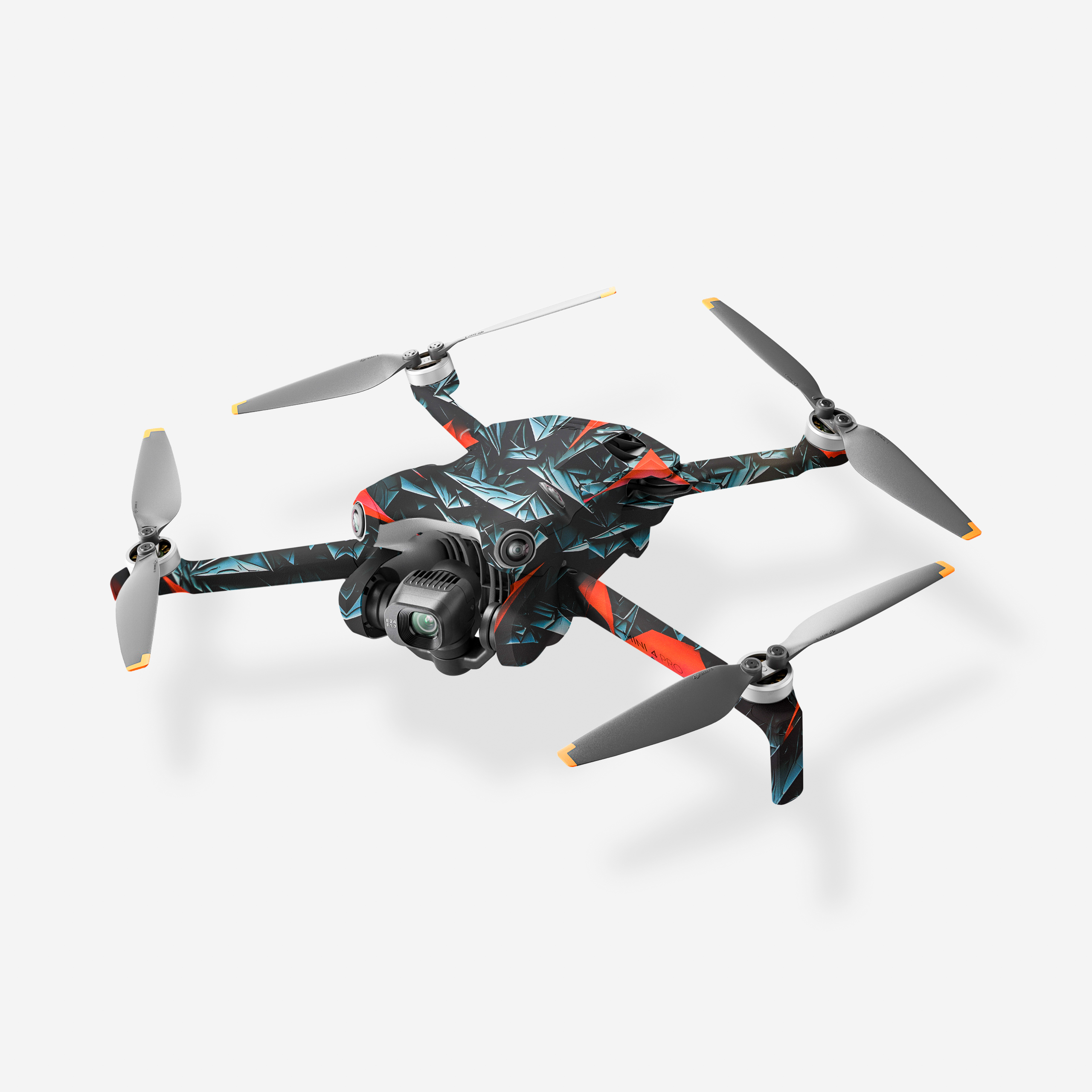 5 DJI Mini 4 Pro Geometric Shadow Skin Wrap – Premium 3M Vinyl Protective Drone Decal - Image 1