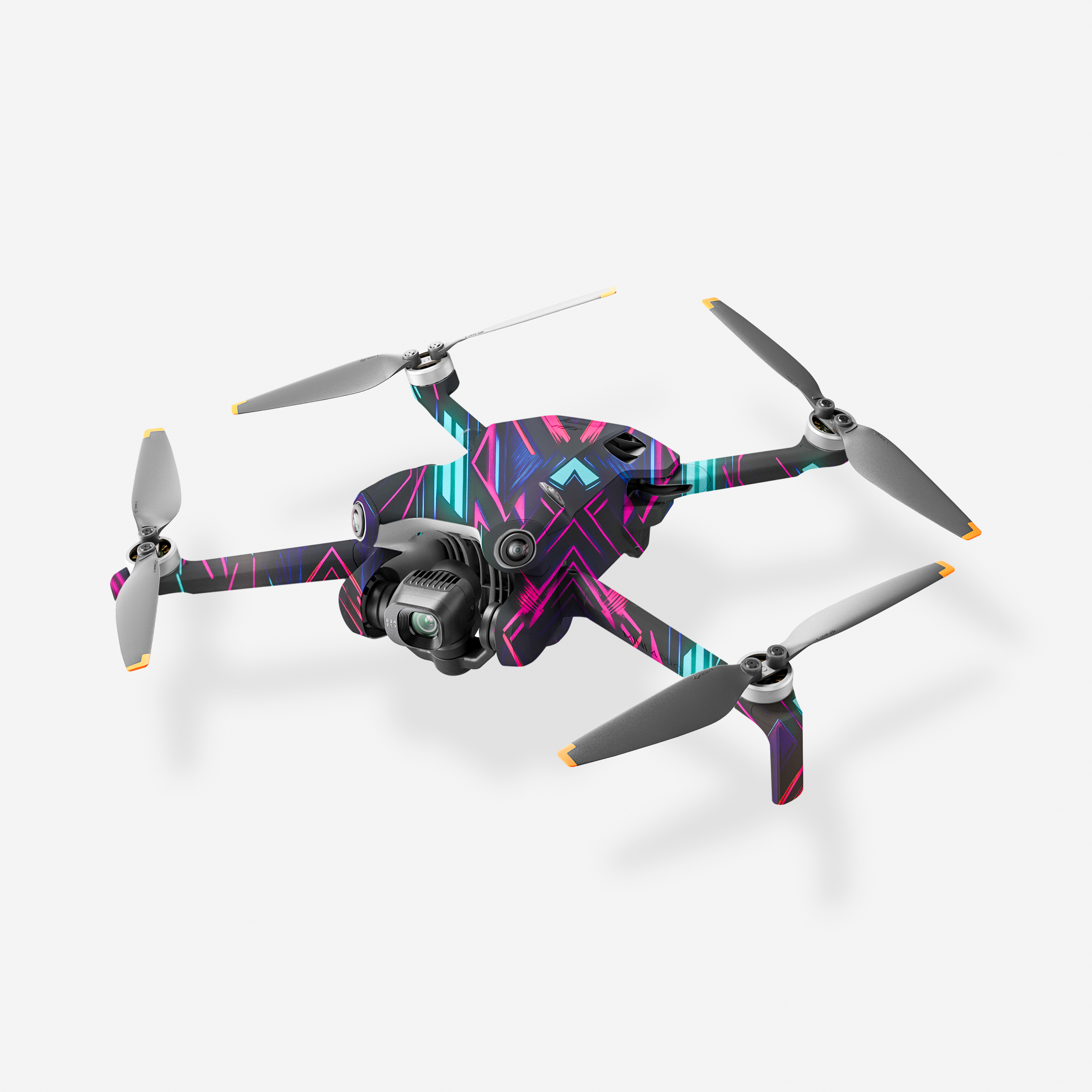 6 DJI Mini 4 Pro Neon Pulse Skin Wrap – Premium 3M Vinyl Protective Drone Decal - Image 1