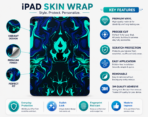 Neon Abyss Flow Skin Wrap for iPad & Tablets - Image 2