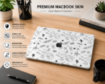 Minimal Botanical MacBook Skin | Premium 3M Vinyl Wrap - Image 2