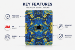 Blue Electric Marble iPad Skin Wrap | Premium Abstract 3M Vinyl Decal - Image 2