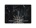 Midnight World Map Compass Transparent Laptop Skin