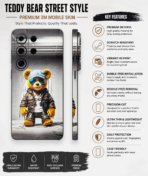 Teddy Bear Street Style Premium 3M Mobile Skin - Image 2